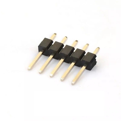 Brass 2.54mm Male Pin Header Gold Plating 500V AC Multipurpose