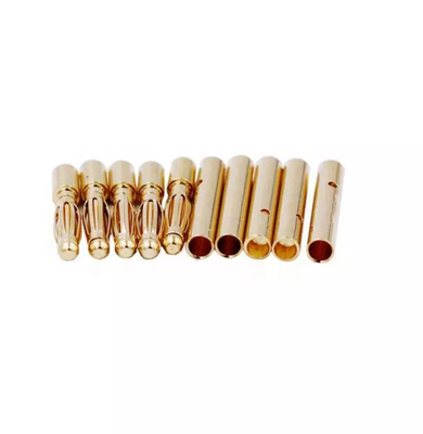 3mm Gold Bullet Banana Plug Connectors 80A/60A Durable For RC Car