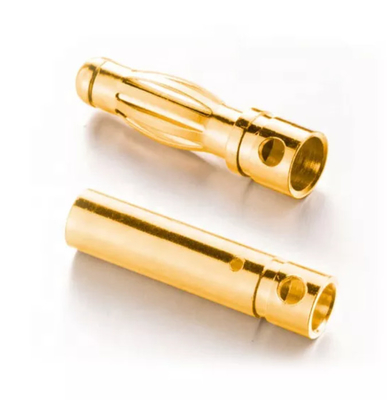 3mm Gold Bullet Banana Plug Connectors 80A/60A Durable For RC Car