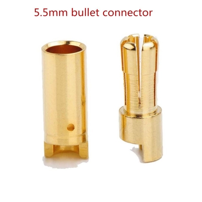 Gold Plated Bullet Banana Plug RC 5.5mm Anti Corrosion Durable