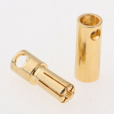 ROHS Multipurpose RC Banana Connector , Corrosion Resistant Gold Plated Banana Plug