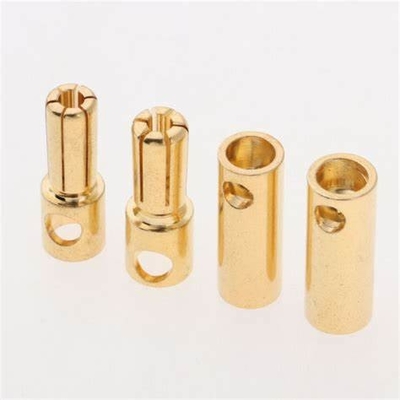 ROHS Multipurpose RC Banana Connector , Corrosion Resistant Gold Plated Banana Plug