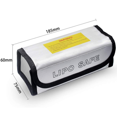 Portable Silver Lipo Storage Bag , Explosion Proof Lipo Bag For Batteries
