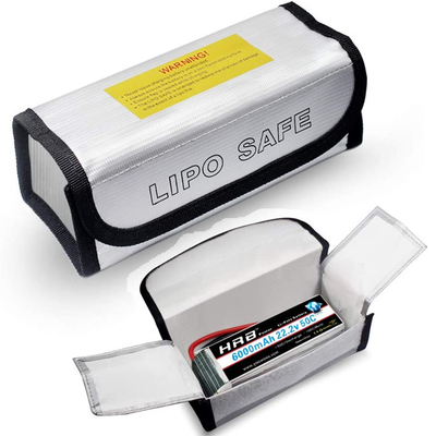 Portable Silver Lipo Storage Bag , Explosion Proof Lipo Bag For Batteries