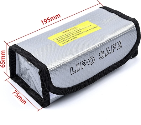 MSDS RC Battery Lipo Safe Bag Silver Color Flameproof Durable