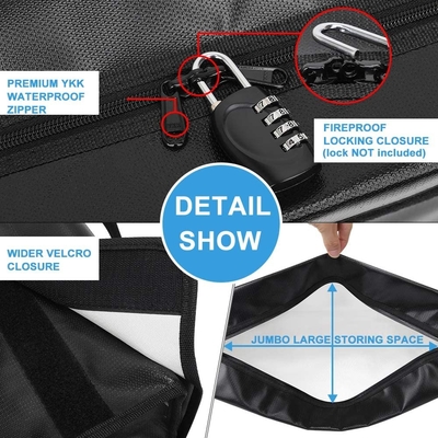 Lockable Waterproof Lipo Battery Safe Bag , Fiberglass Lipo Battery Storage Case