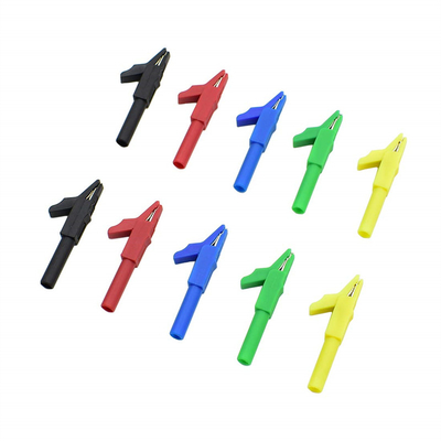 Multifunctional Insulated Alligator Clips Nickel Plated Multicolor
