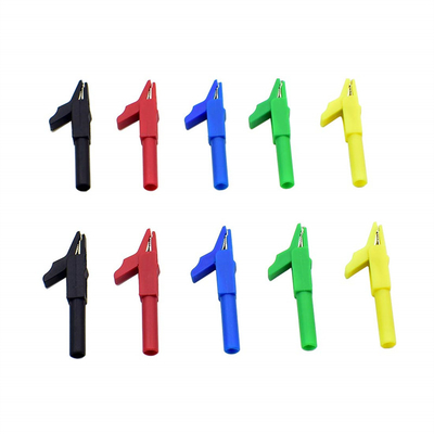 Multifunctional Insulated Alligator Clips Nickel Plated Multicolor