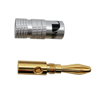 Gold Plated Male Nakamichi Banana Plugs 4mm For Audio Jack Speaker