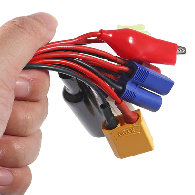 ROHS Antiwear RC Battery Charger Leads , 11 In 1 Rubber Lipo Battery Charging Leads