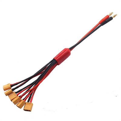 XT60 Male RC Charger Cable 4mm Banana Plug To 6X Silicone Material