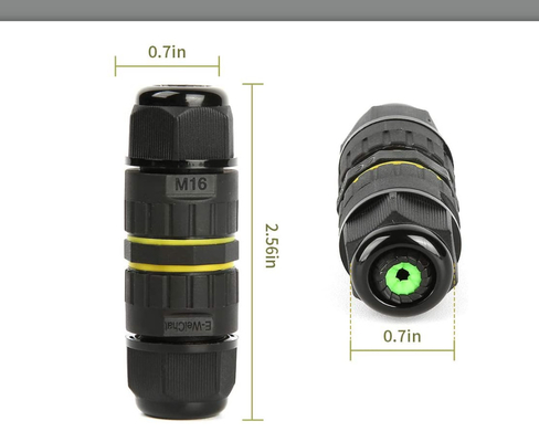EW-M16 IP68 Waterproof Cable Connector Male Push Pull / Screw Fixed For Automotive