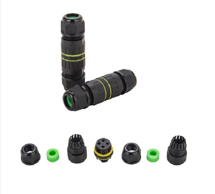 EW-M16 IP68 Waterproof Cable Connector Male Push Pull / Screw Fixed For Automotive