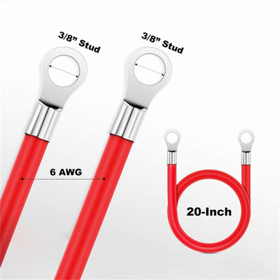 Battery Cable 6 AWG 20 inch Jumper Cables for Car Battery Inverter Cable Set with Terminals