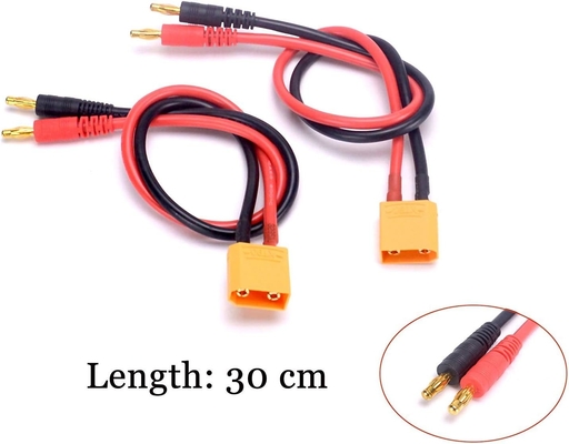 XT90 Charging Cable XT90 to 4.0mm Banana Connector Adapter Charger Wire For FPV RC Power Supply