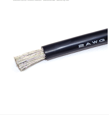 Red / Black Silicone Coated Wire Insulated Stranded 2 AWG Tinned Copper Wire
