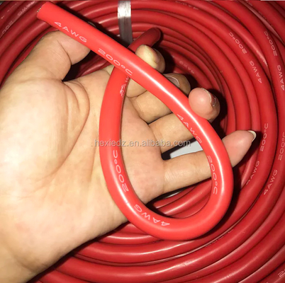 4 AWG Silicone Rubber Cable 600V 5000 Shares / 0.08mm Red Black Tinned Copper Wire