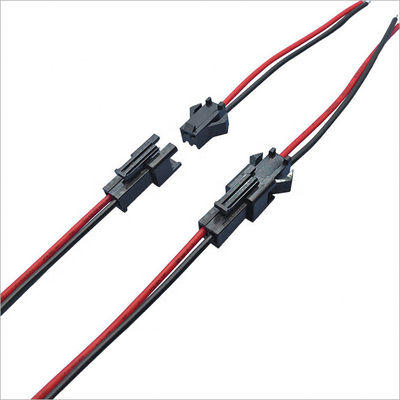 PA66 Nylon Custom Wire Harness JST 2.54mm SM 2Pin Male Female Connector For LED Lamp
