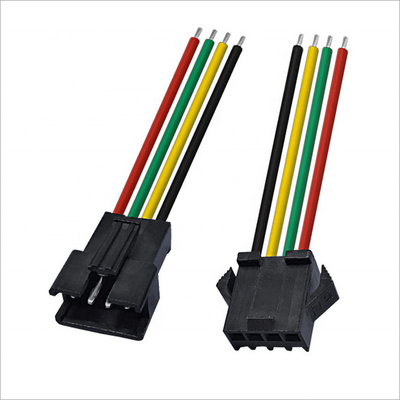 PA66 Nylon Custom Wire Harness JST 2.54mm SM 2Pin Male Female Connector For LED Lamp