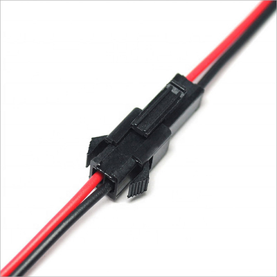 PA66 Nylon Custom Wire Harness JST 2.54mm SM 2Pin Male Female Connector For LED Lamp