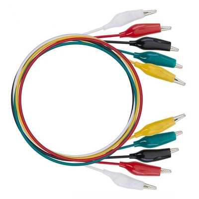 Multicolor 22AWG Multimeter Alligator Clips Double Ended Durable